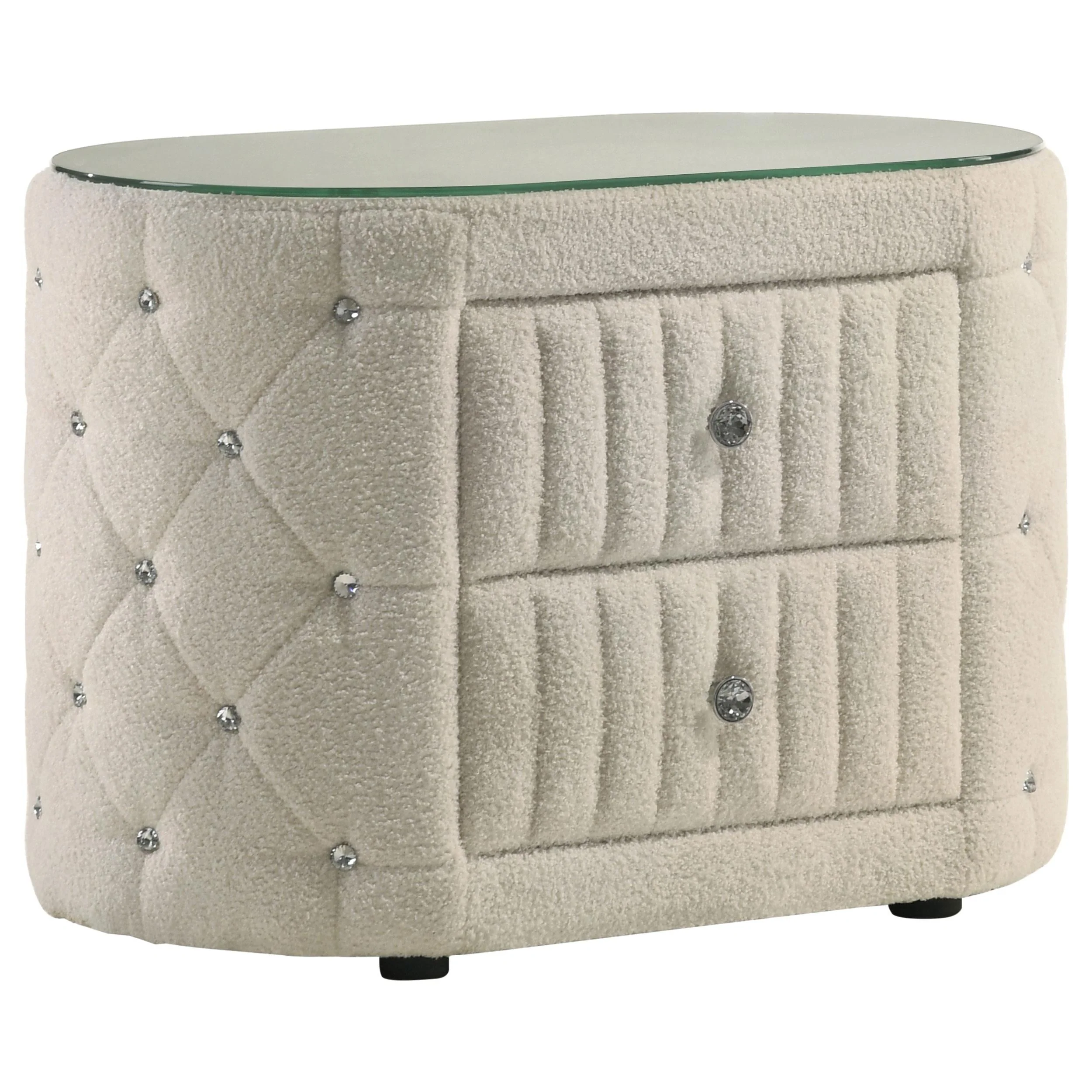 Sonya Ivory 5-Piece Upholstered Eastern King Bedroom Set - Image 6