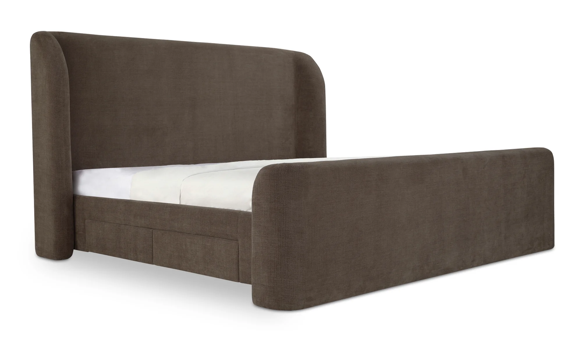 sophia queen bed - brown