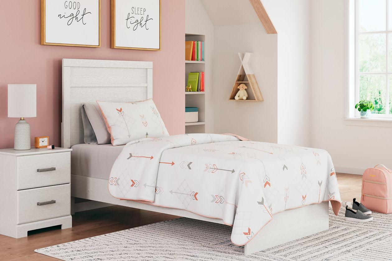 Stelsie White Twin Panel Bed - Image 3