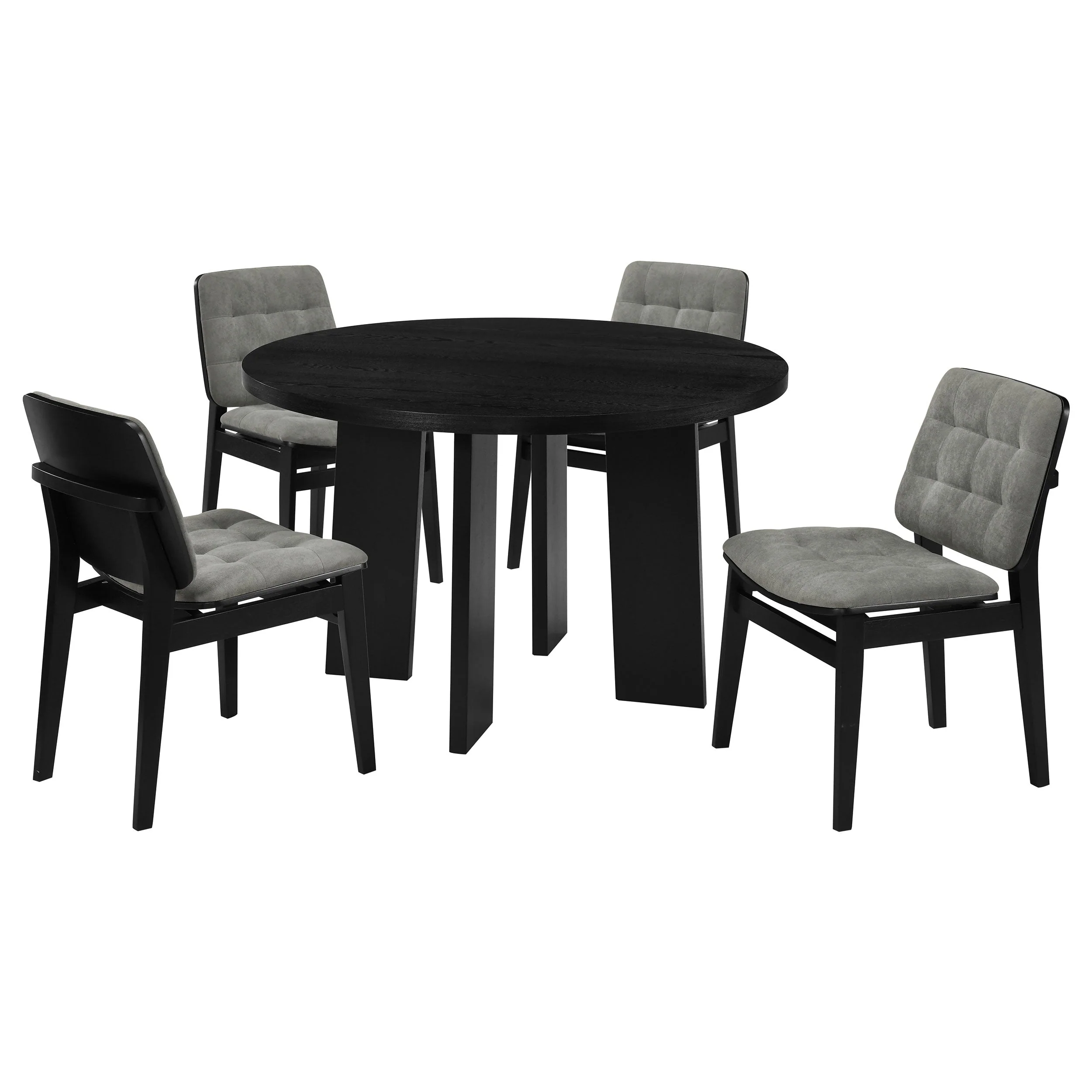 Strouse Grey/Black 5-piece Dining Set