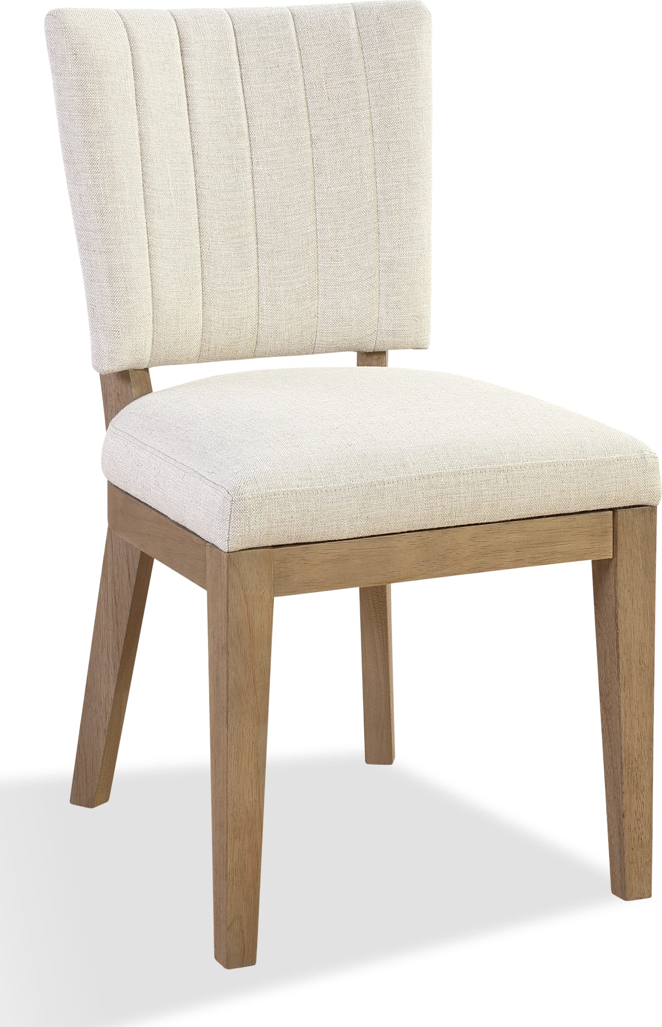 Sumner Natural Channel Back Upholstered Dining Chair (Set of 2) - Image 4