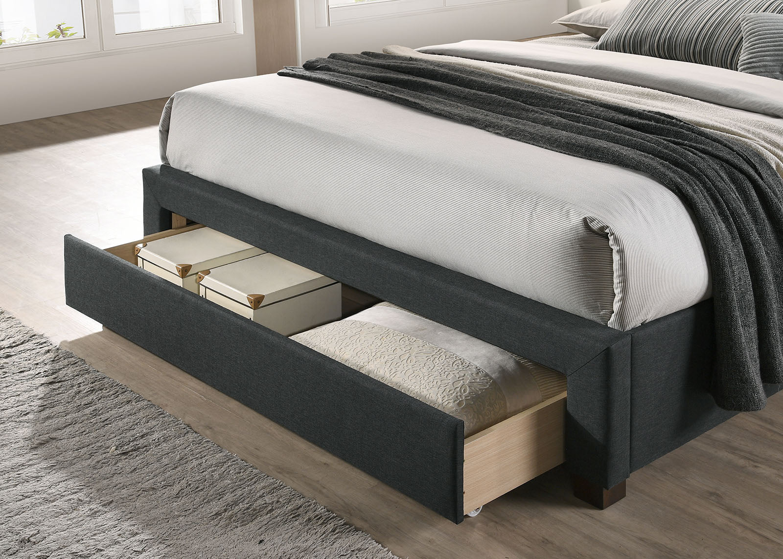 Sybella Dark Gray Twin Bed - Image 2