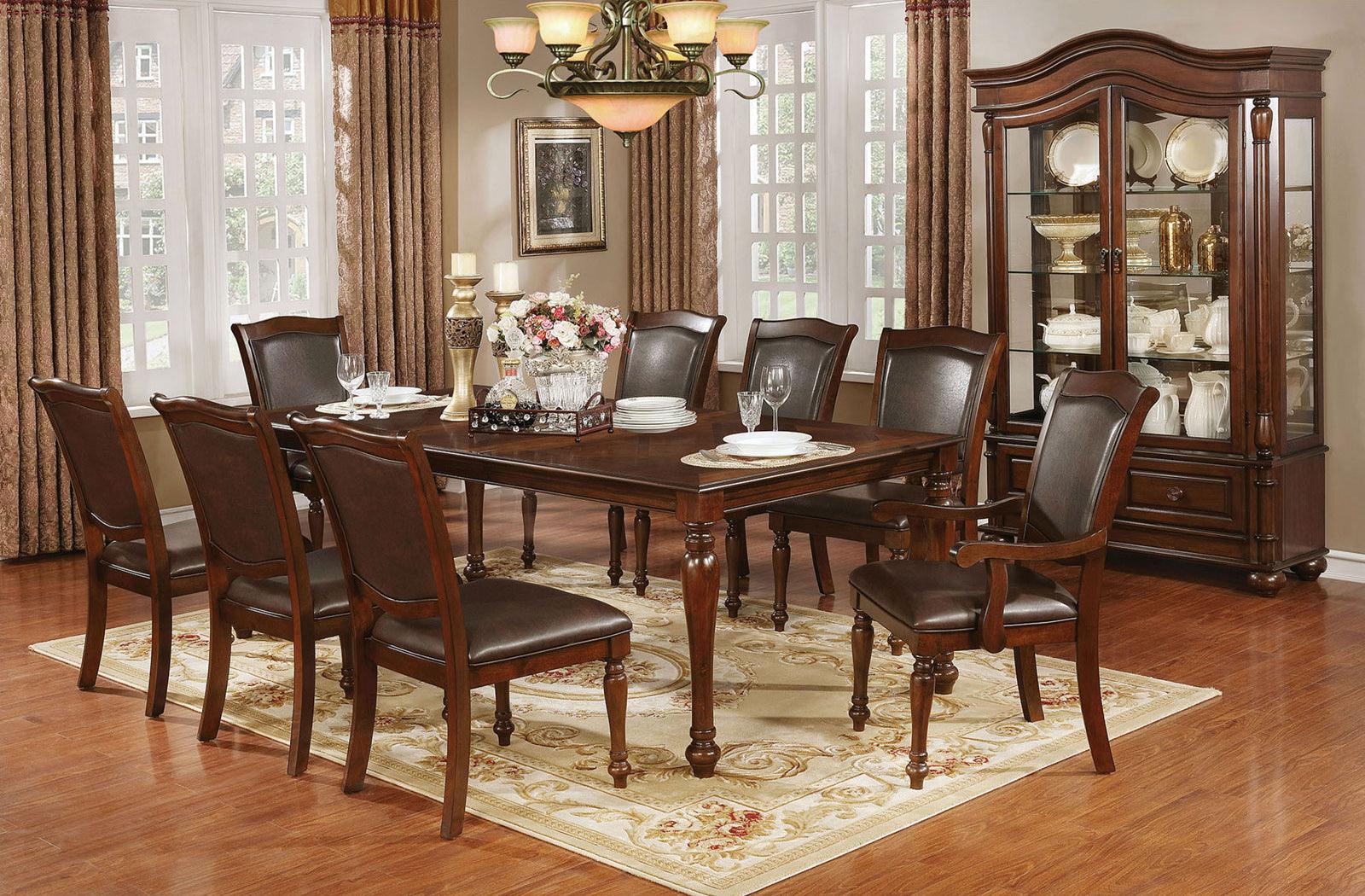 Sylvana Brown Cherry/Espresso Dining Table Only - Image 3