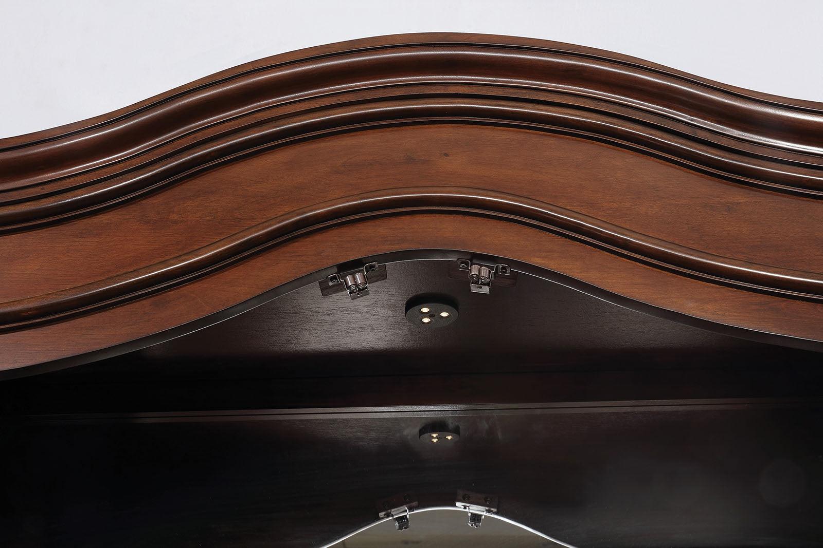 Sylvana Brown Cherry/Espresso Dining Table Only - Image 4