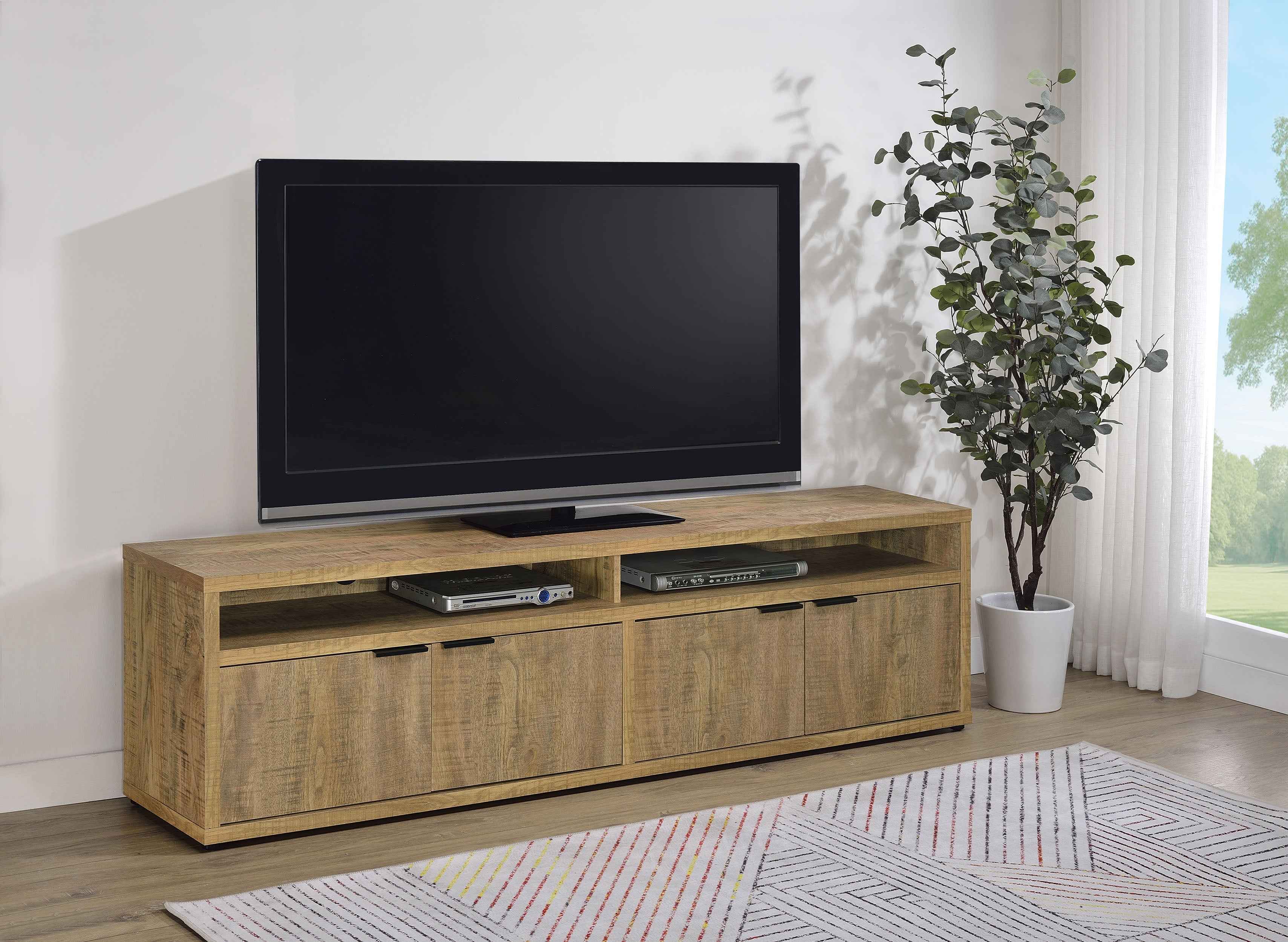Tabby Mango 79-inch 4-door Engineered Wood TV Stand Media Console