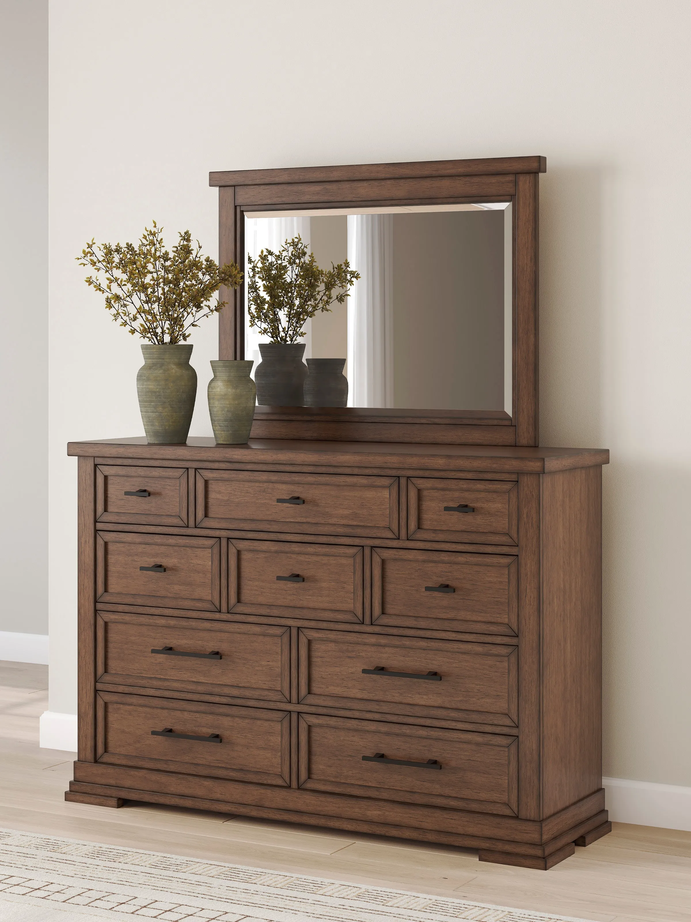 Taffenbrook Medium Brown Bedroom Mirror - Image 5