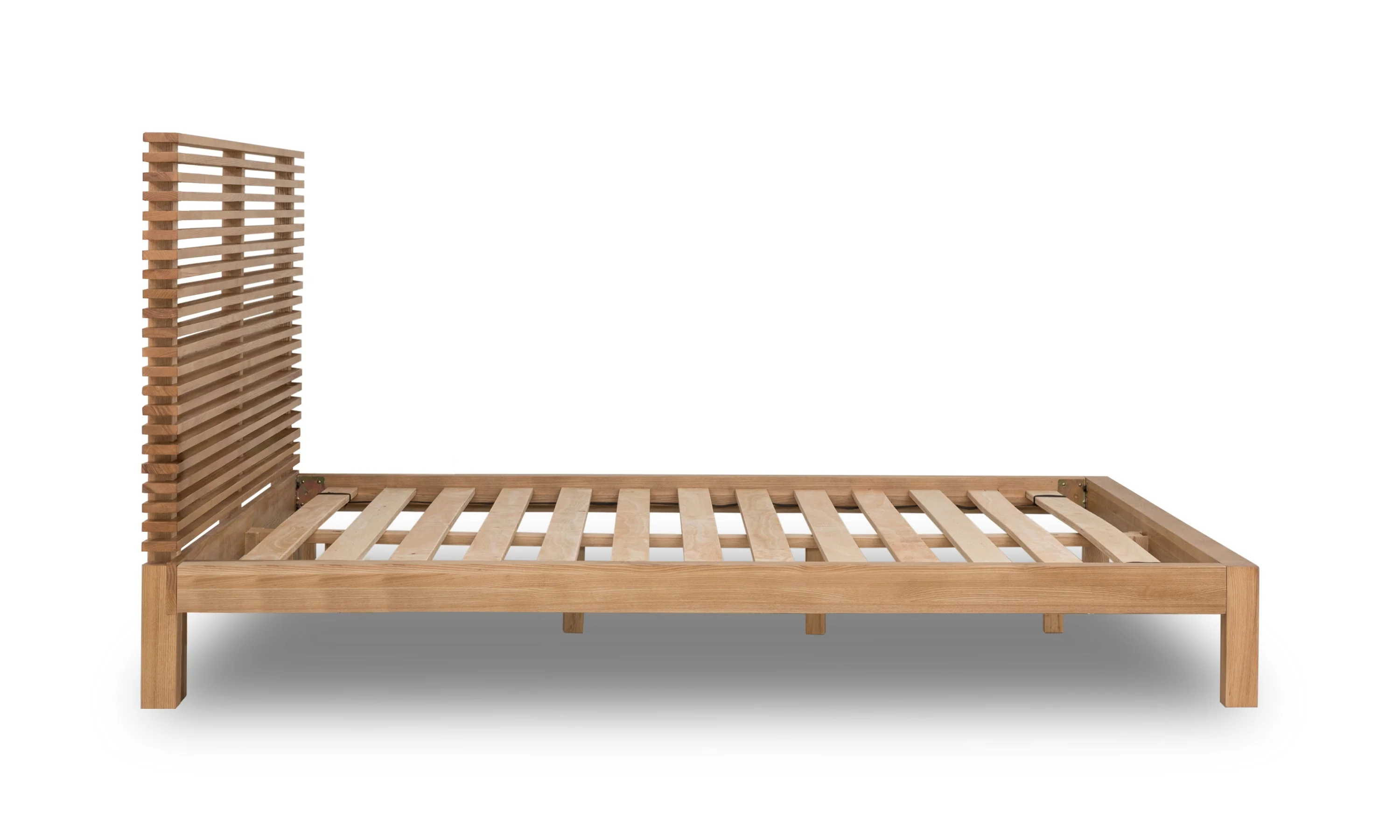 Tanner Solid Ash Queen Platform Bed in Flaxen - Image 7