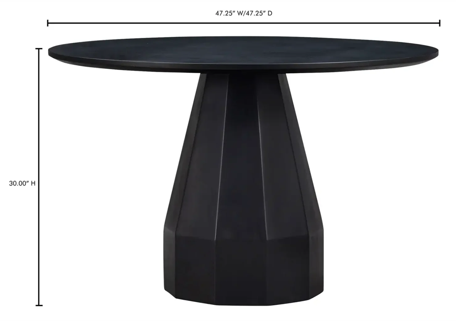 Templo Outdoor Dining Table - Black - Image 6