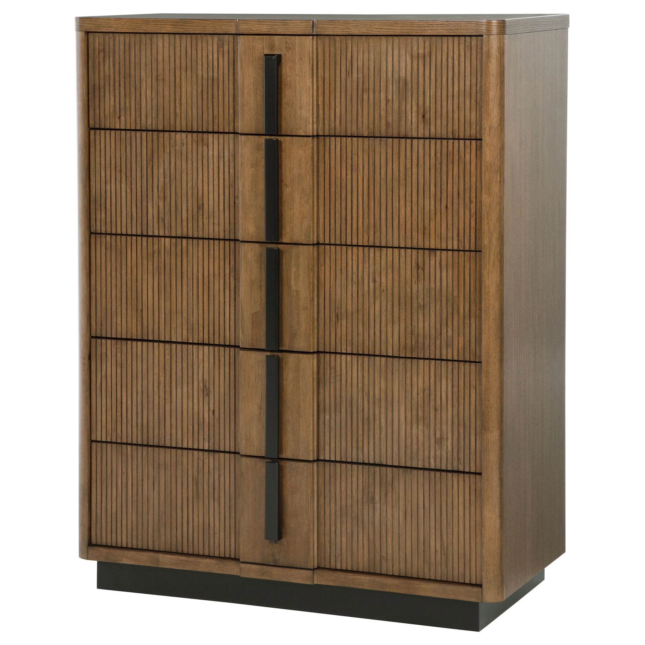 Terrace Ash Brown 5-Drawer Chest - Image 4