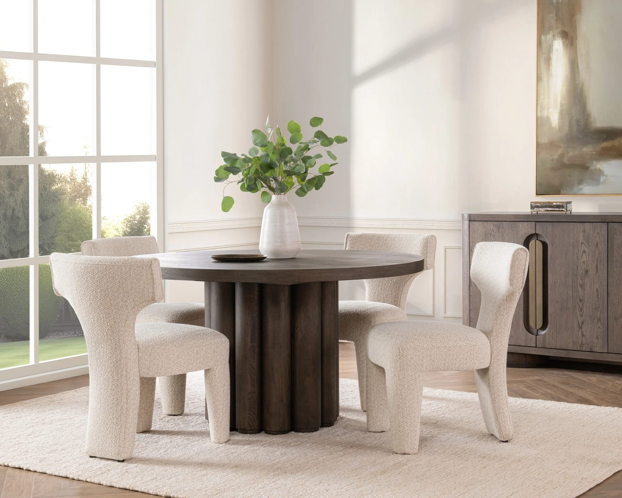 Tiber Dining Table - Cream Washed - Image 11