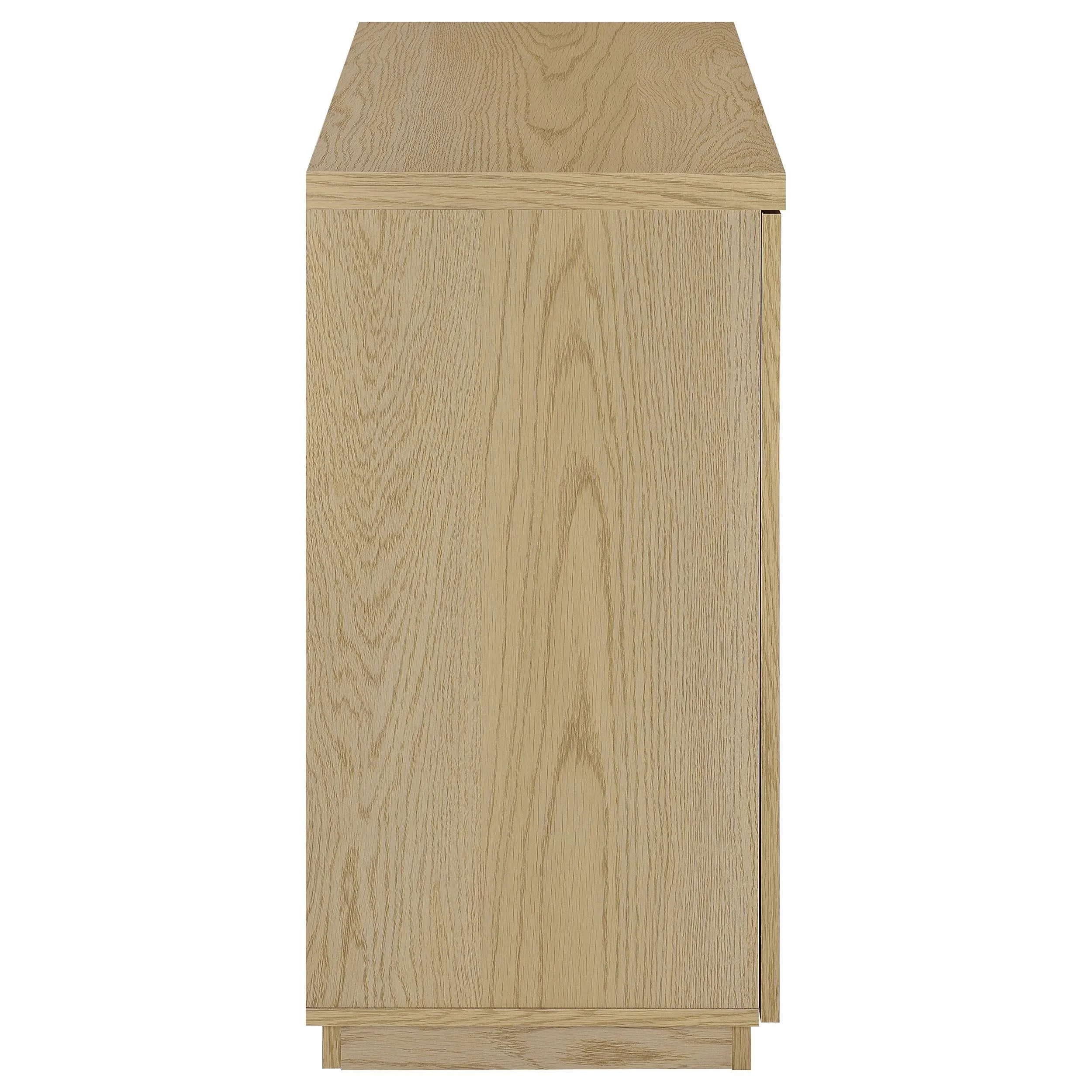 Tilbury Light Oak 2-Door Glass Front Accent Display Cabinet - Image 9