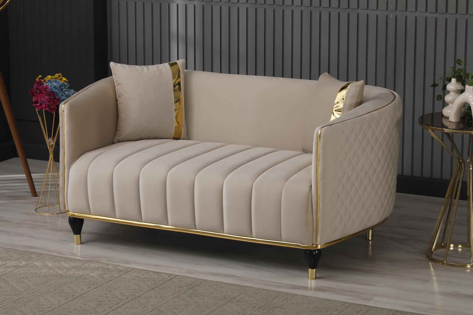 Toronto Cream Stationary Loveseat - Image 2