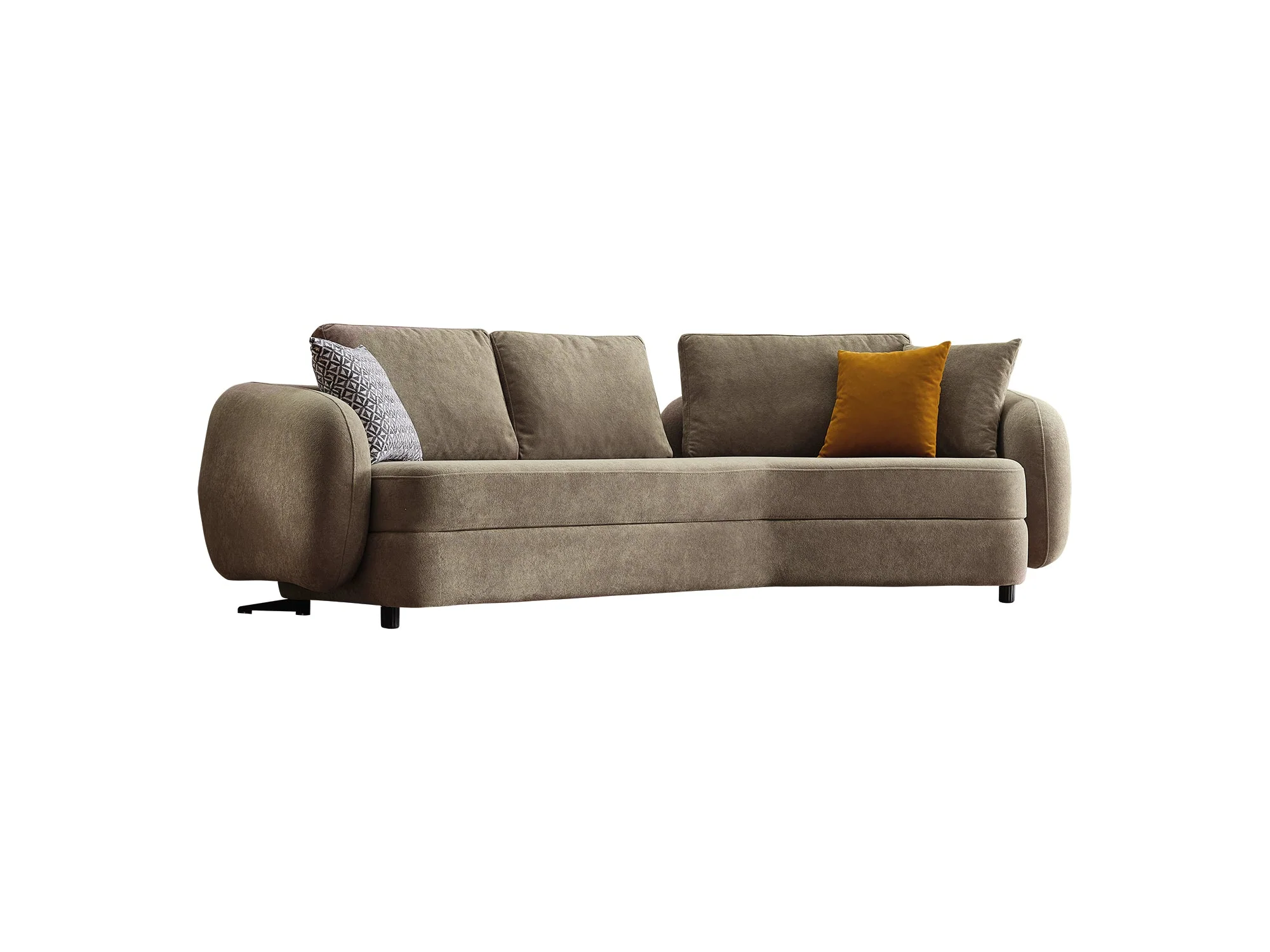 Toscana 4-pieces (4 Seater Sofa & 3 Seater Sofa & 2 Chair) Living Room Set Orange - Green - Image 11