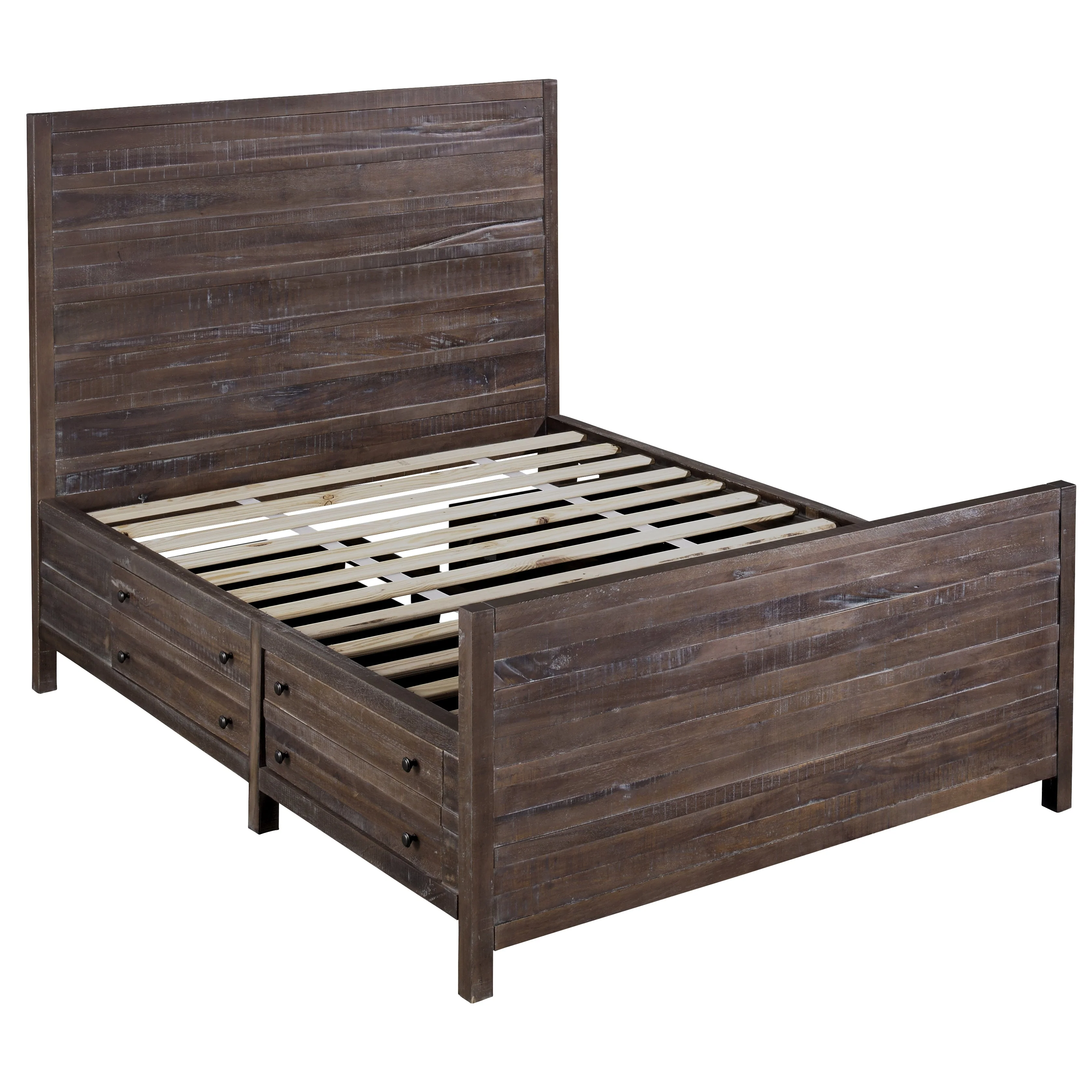Townsend Solid Wood Queen Storage Bed in Java - Image 8