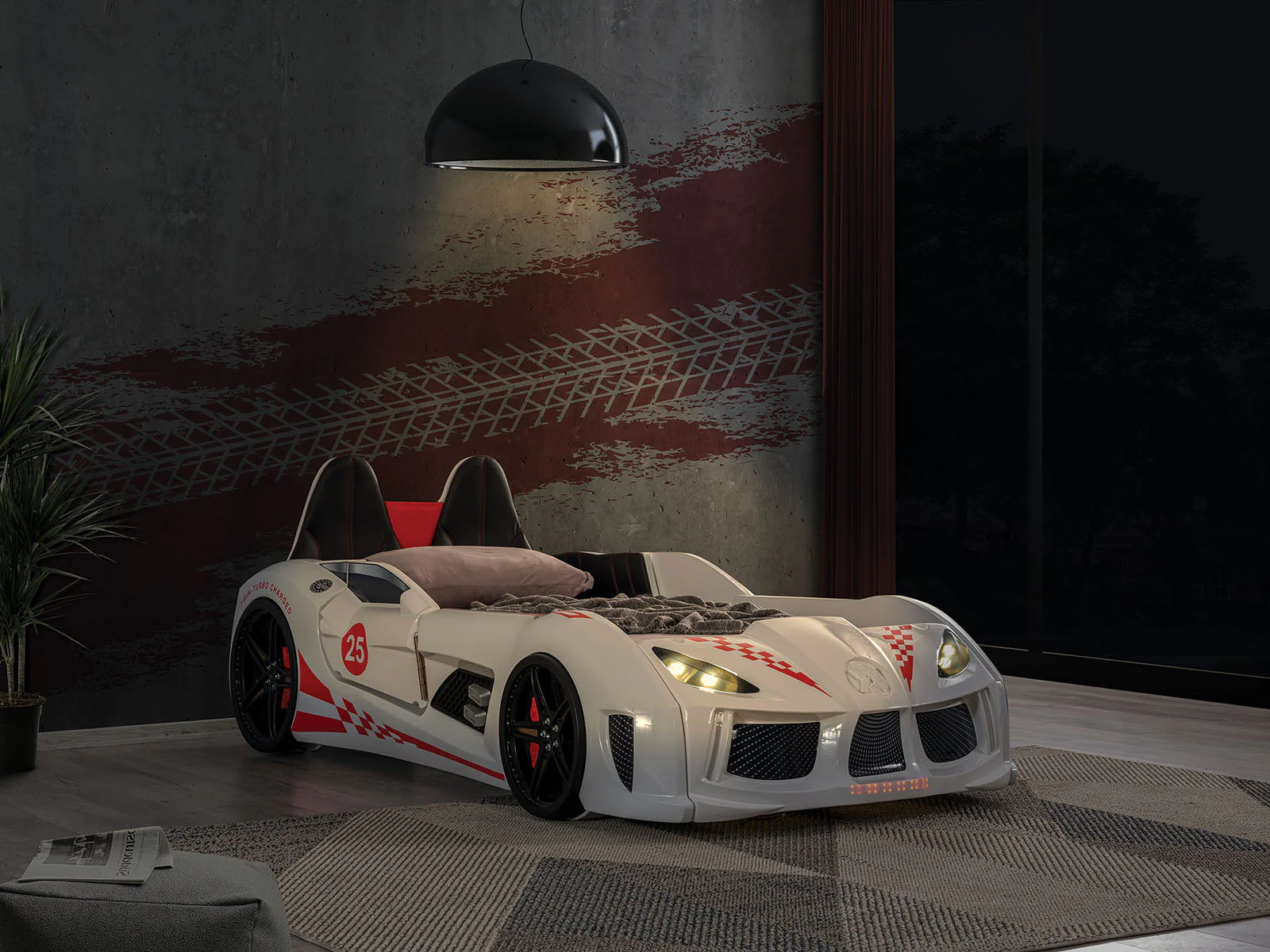 Trackster White Bed - Image 2