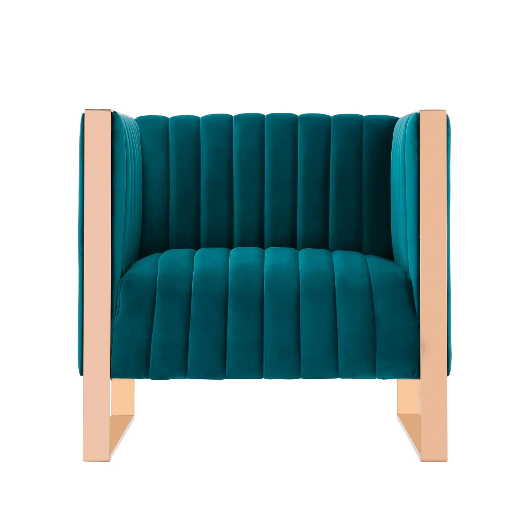 Trillium Accent Chair in Teal and Gold (set of 2) - Image 4