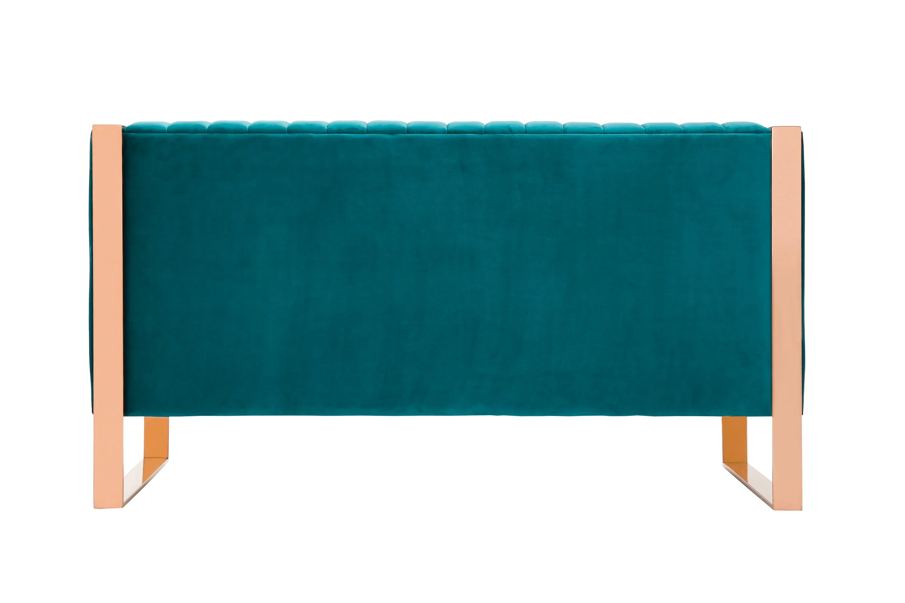 Trillium Loveseat in Aqua Blue and Gold - Image 7
