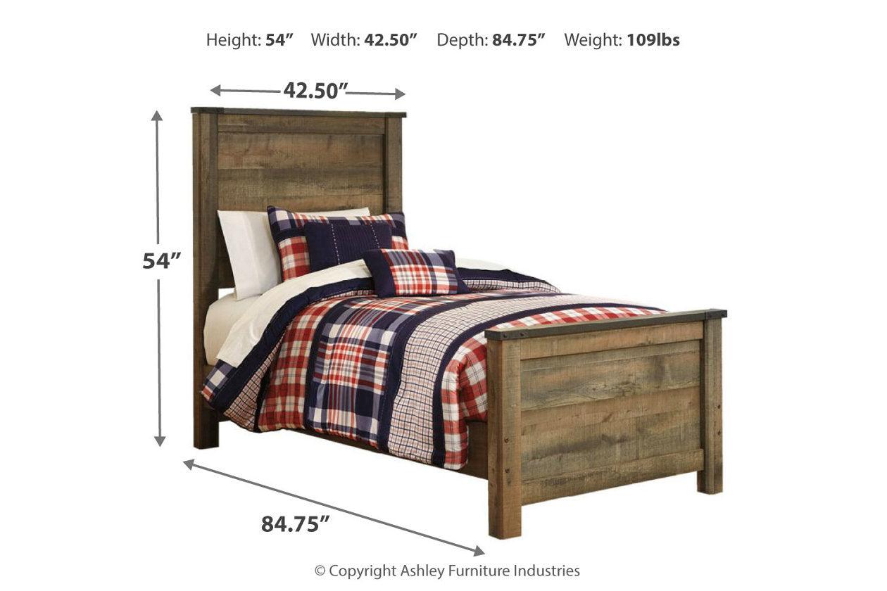 Trinell Brown Twin Panel Bed - Image 4