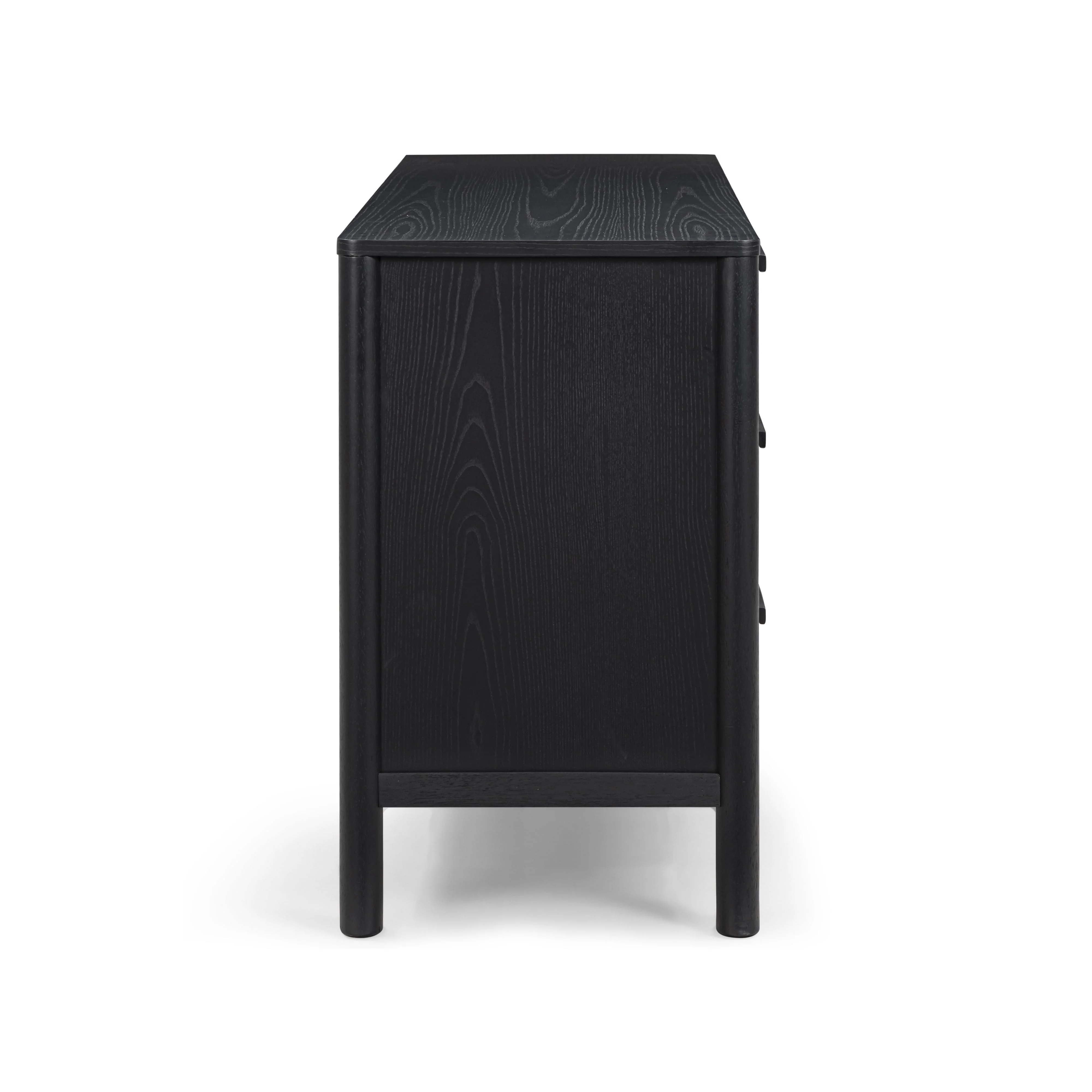 Tyra 62" Black Ash 6-Drawer Dresser - Image 5