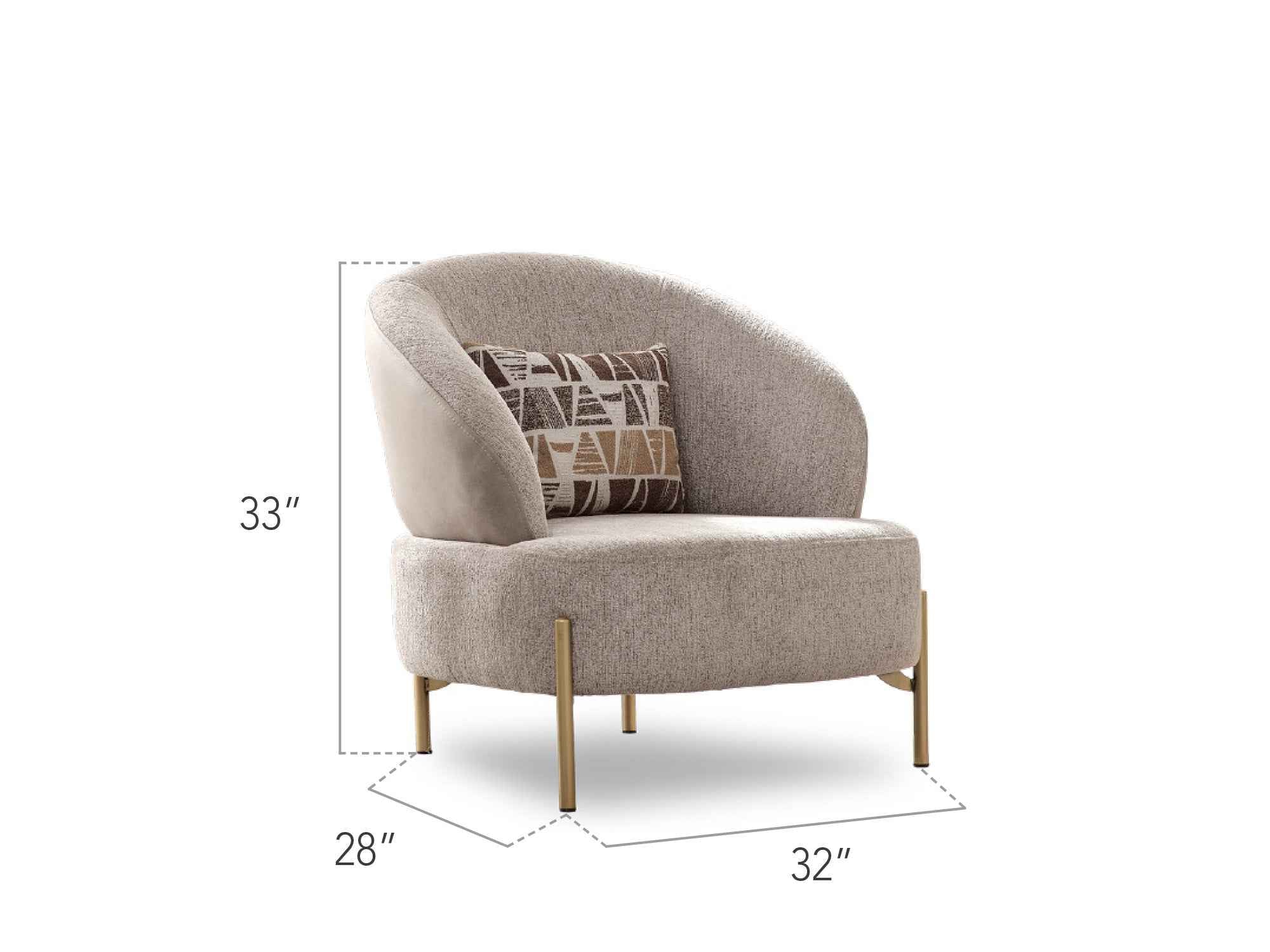 Urla Cream Chair - Image 4
