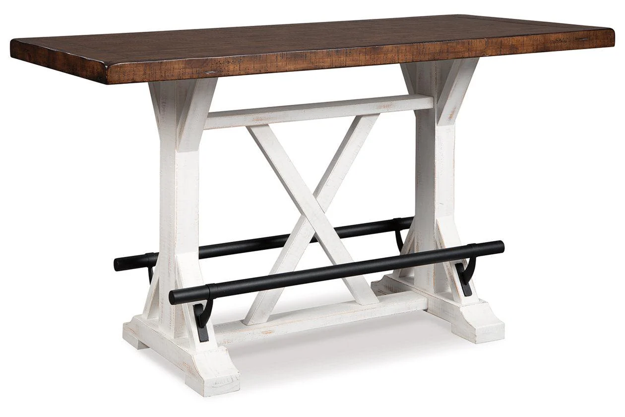 Valebeck White Counter Height Dining Table and 2 Barstools - Image 2
