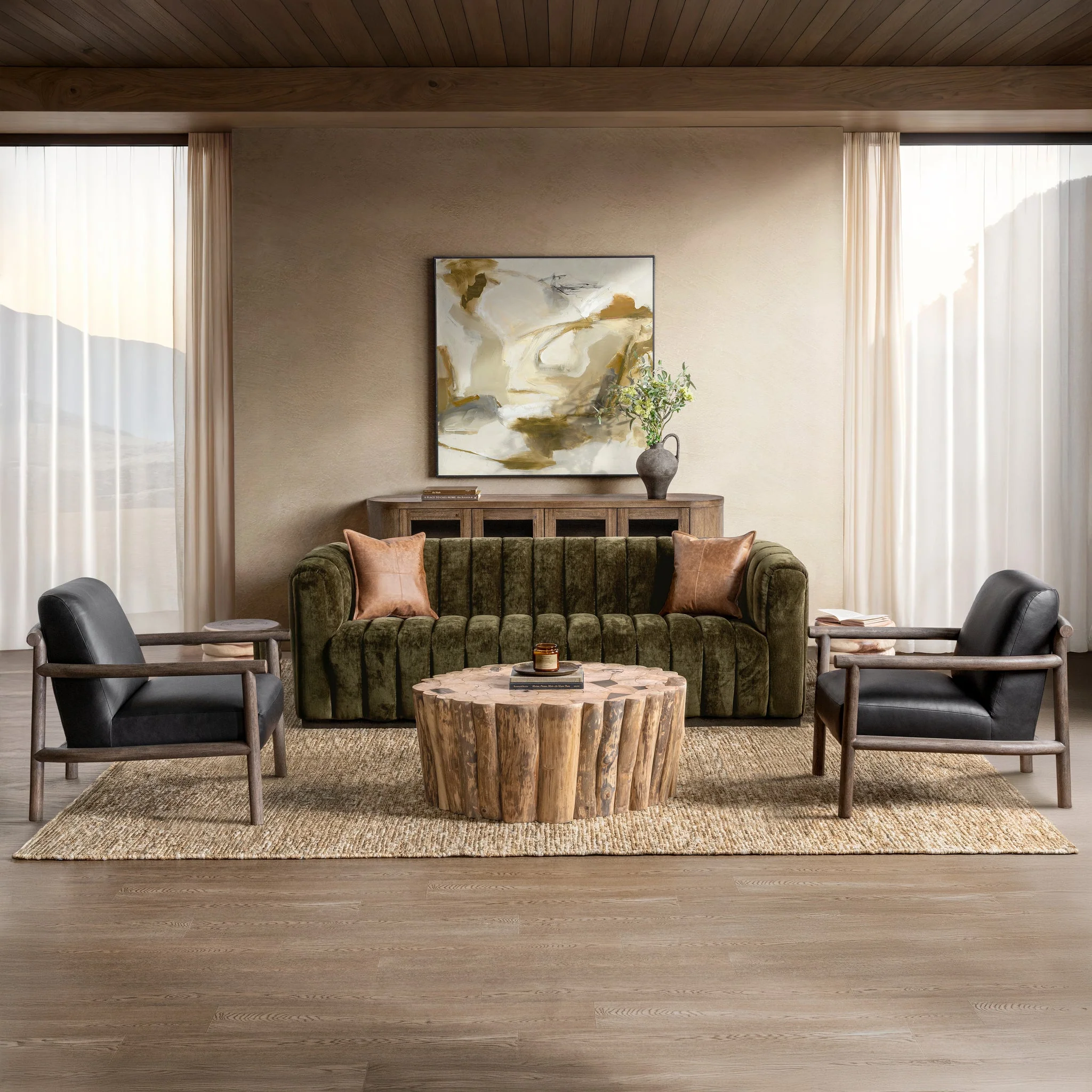 Vanty Sofa - Olive Green - Image 7