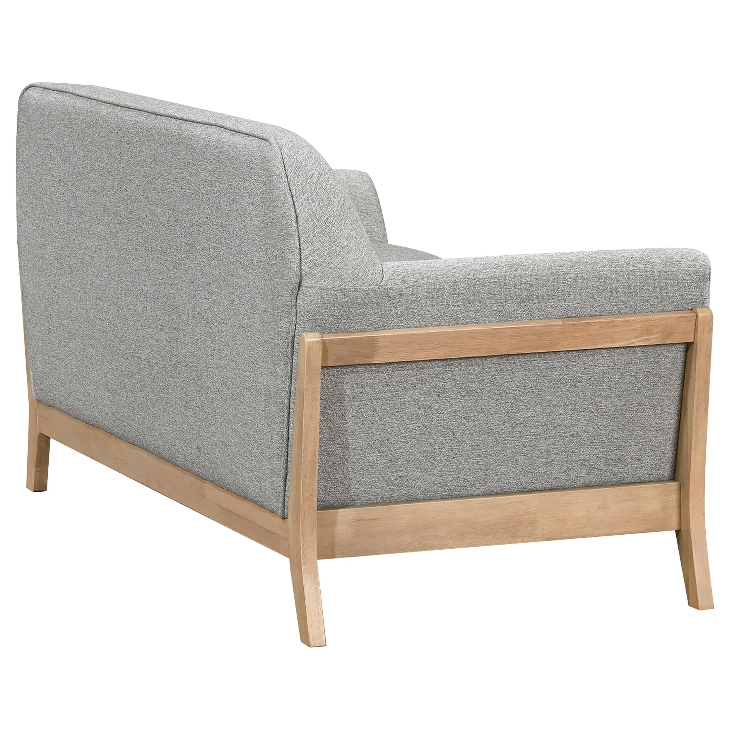 Vaughn 2-piece Fabric Upholstered Flared Arm Sofa Set Grey - Image 9