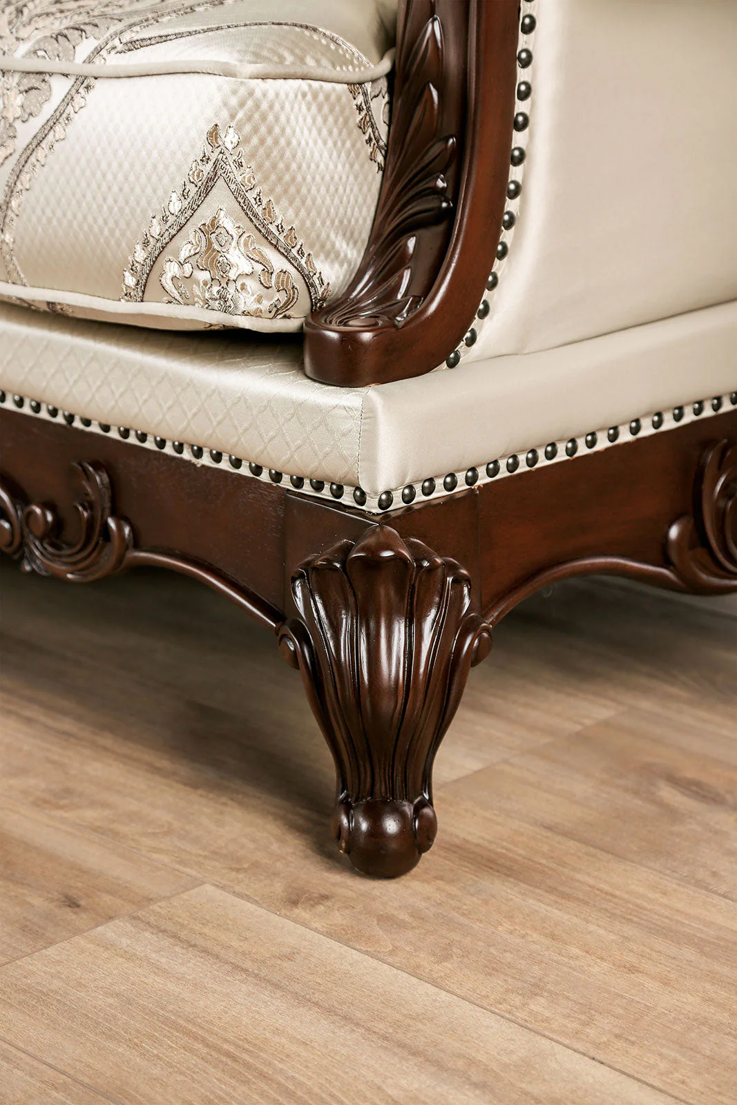 Veracruz Dark Cherry/Beige Sofa & Loveseat - Image 5