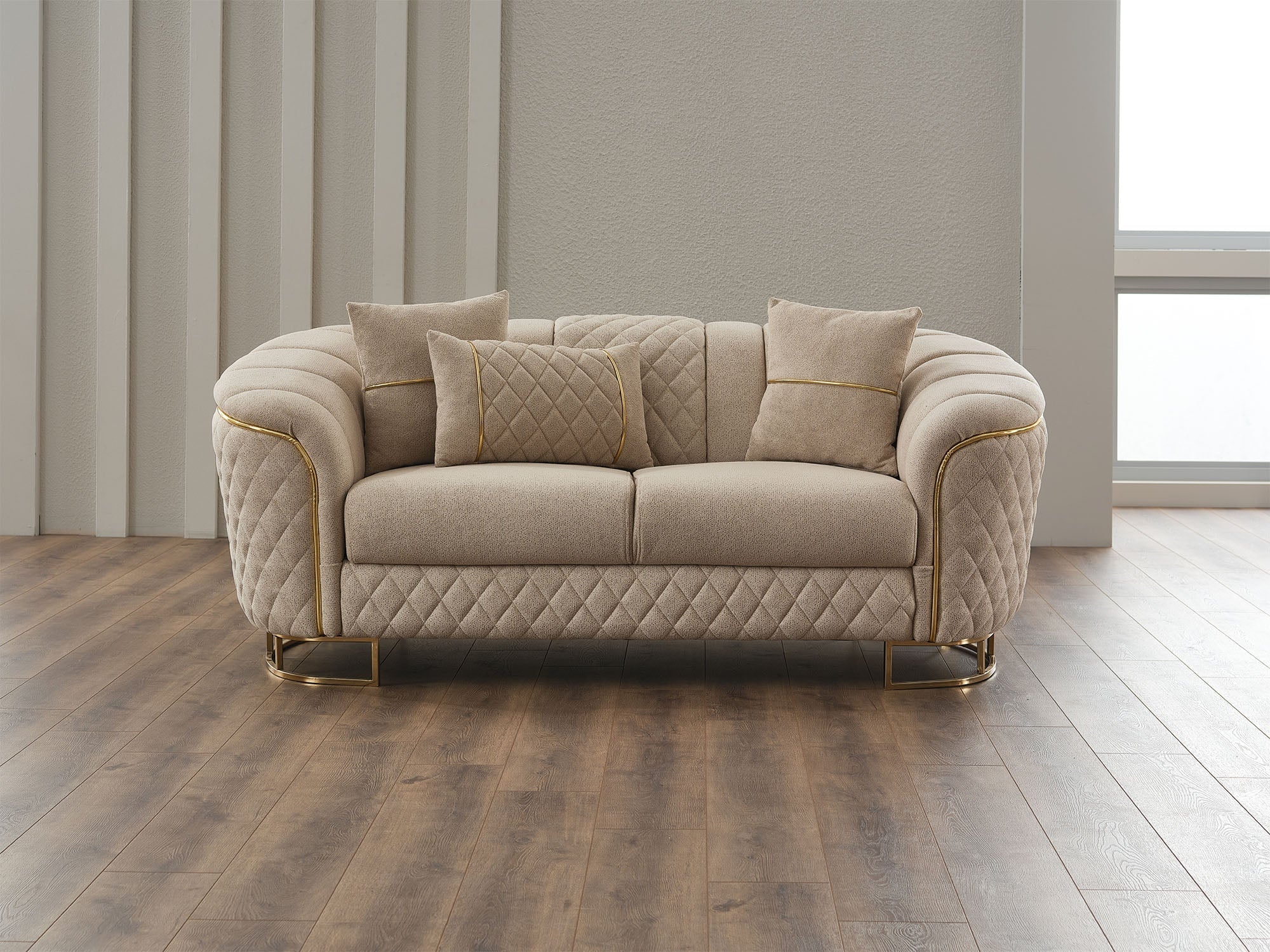 Victoria Cream 3-pieces Living Room Set - Image 13