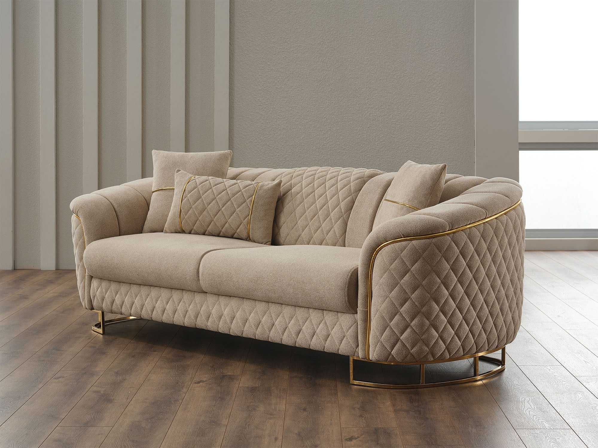Victoria Cream 3-pieces Living Room Set - Image 7