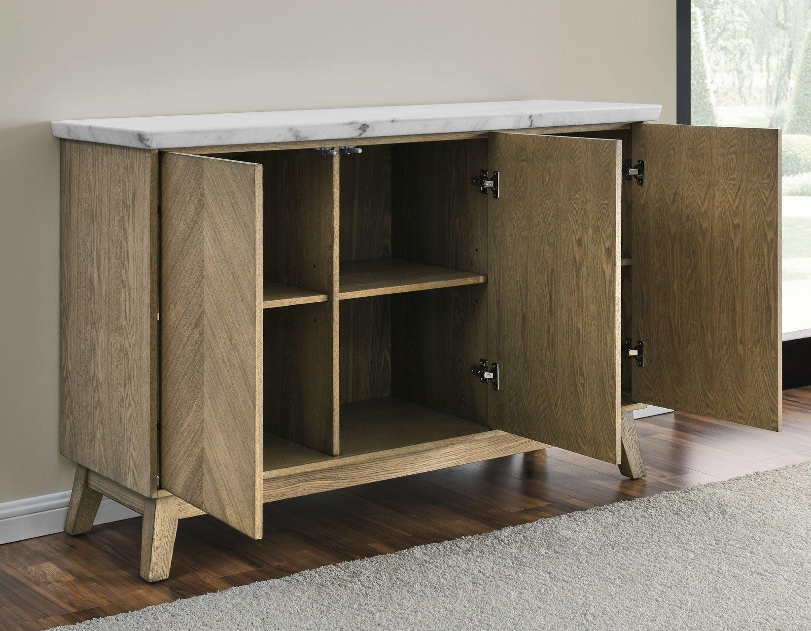 Vida White Marble Top Server - Image 8