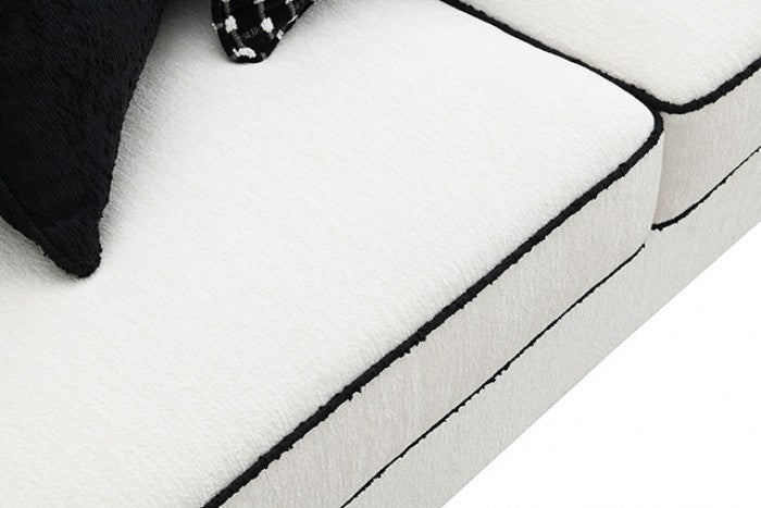 Viviani White Upholstery Living Room Set - Image 6
