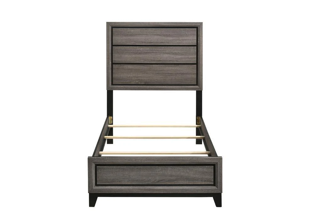 Watson Gray Oak Twin Panel Bed - Image 4