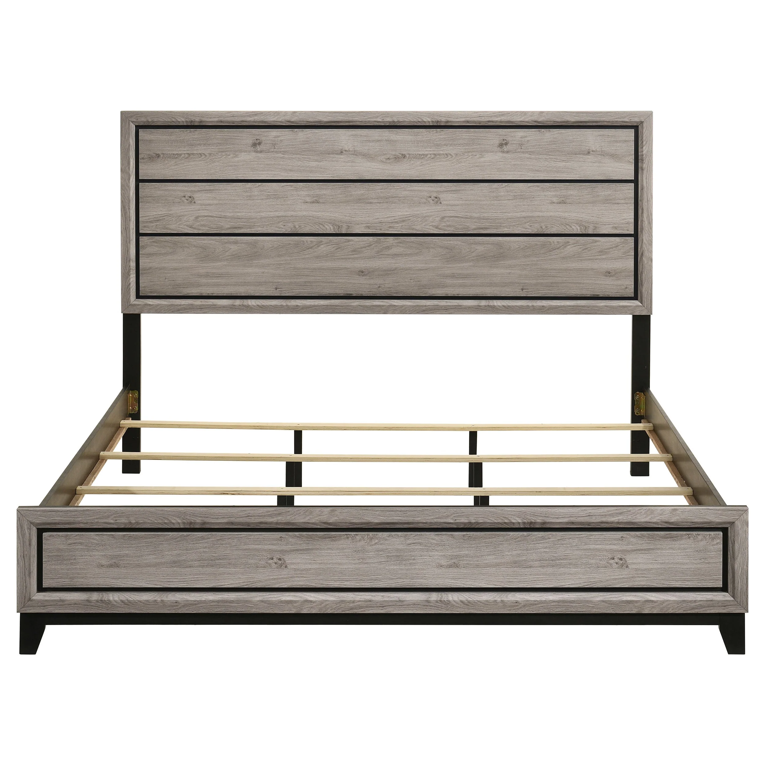 Watson Light Taupe Wood Eastern King Panel Bed - Image 4