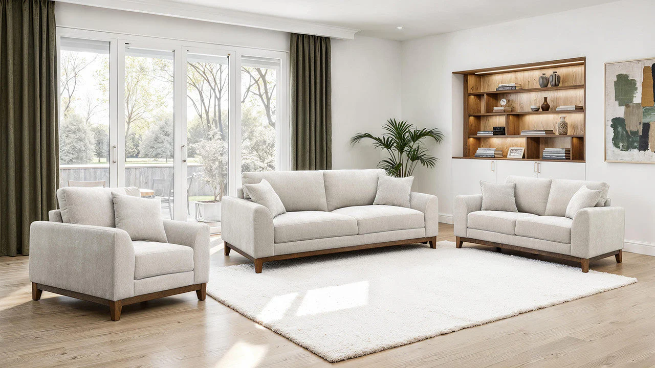 Watton Light Gray Loveseat - Image 2