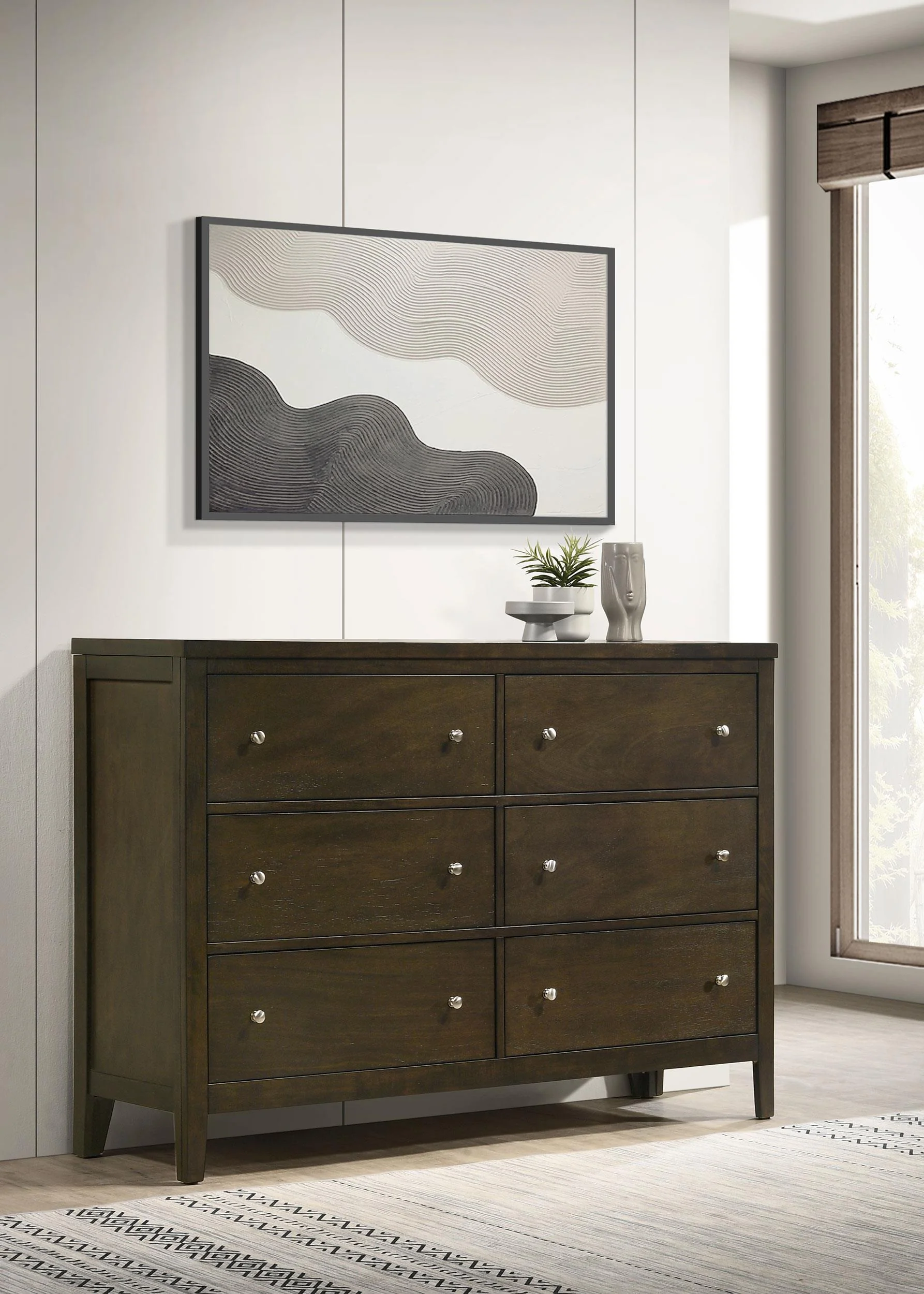 Wilkes Dark Cocoa 6-Drawer Dresser