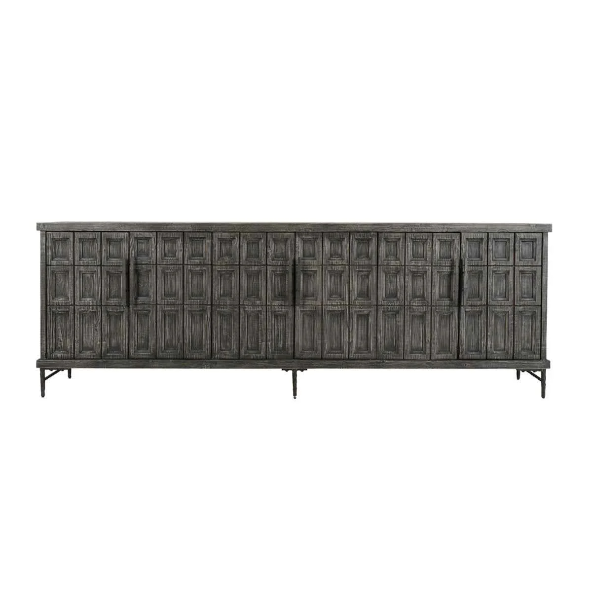 Willmark 6 Door Cabinet - Timeworn Black - Image 2