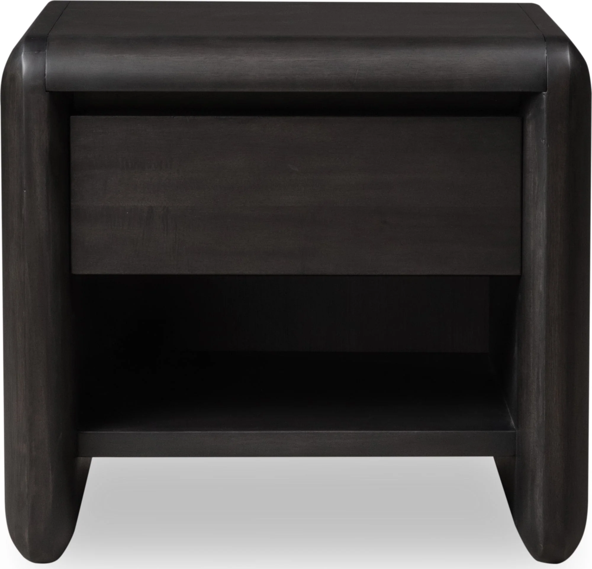 Xolani Jaguar One Drawer Acacia Wood Nightstand - Image 3