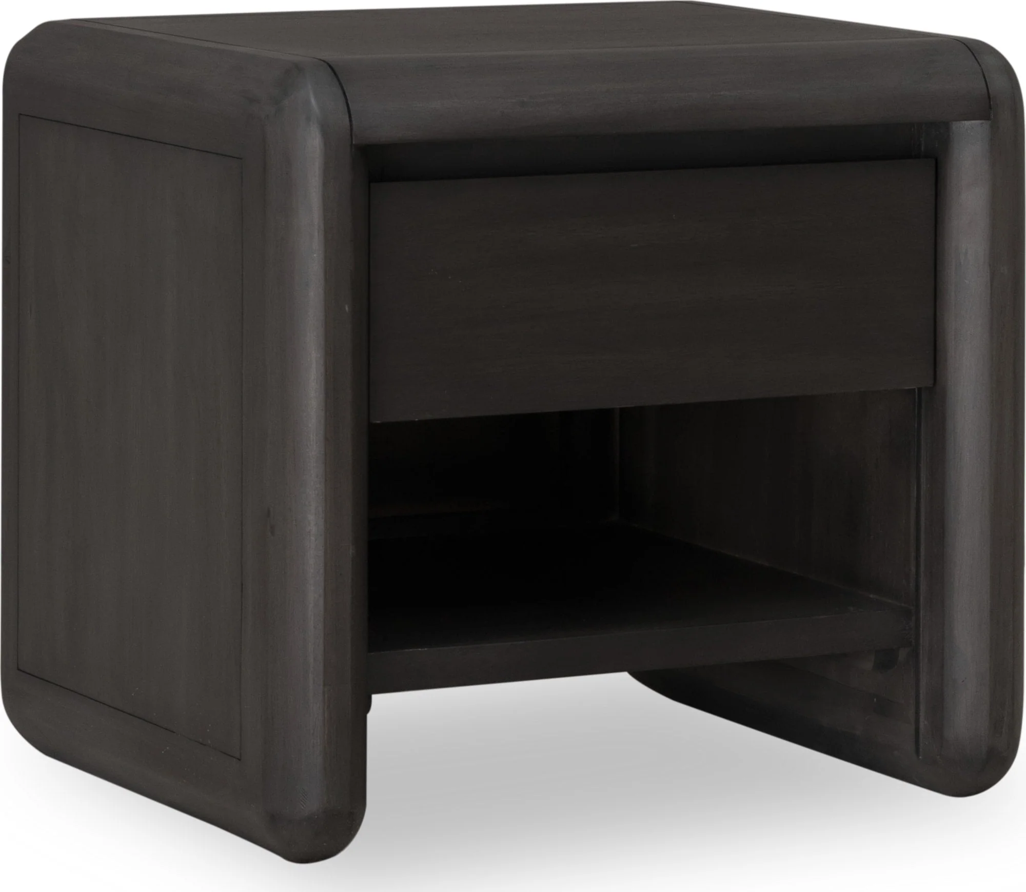 Xolani Jaguar One Drawer Acacia Wood Nightstand - Image 4