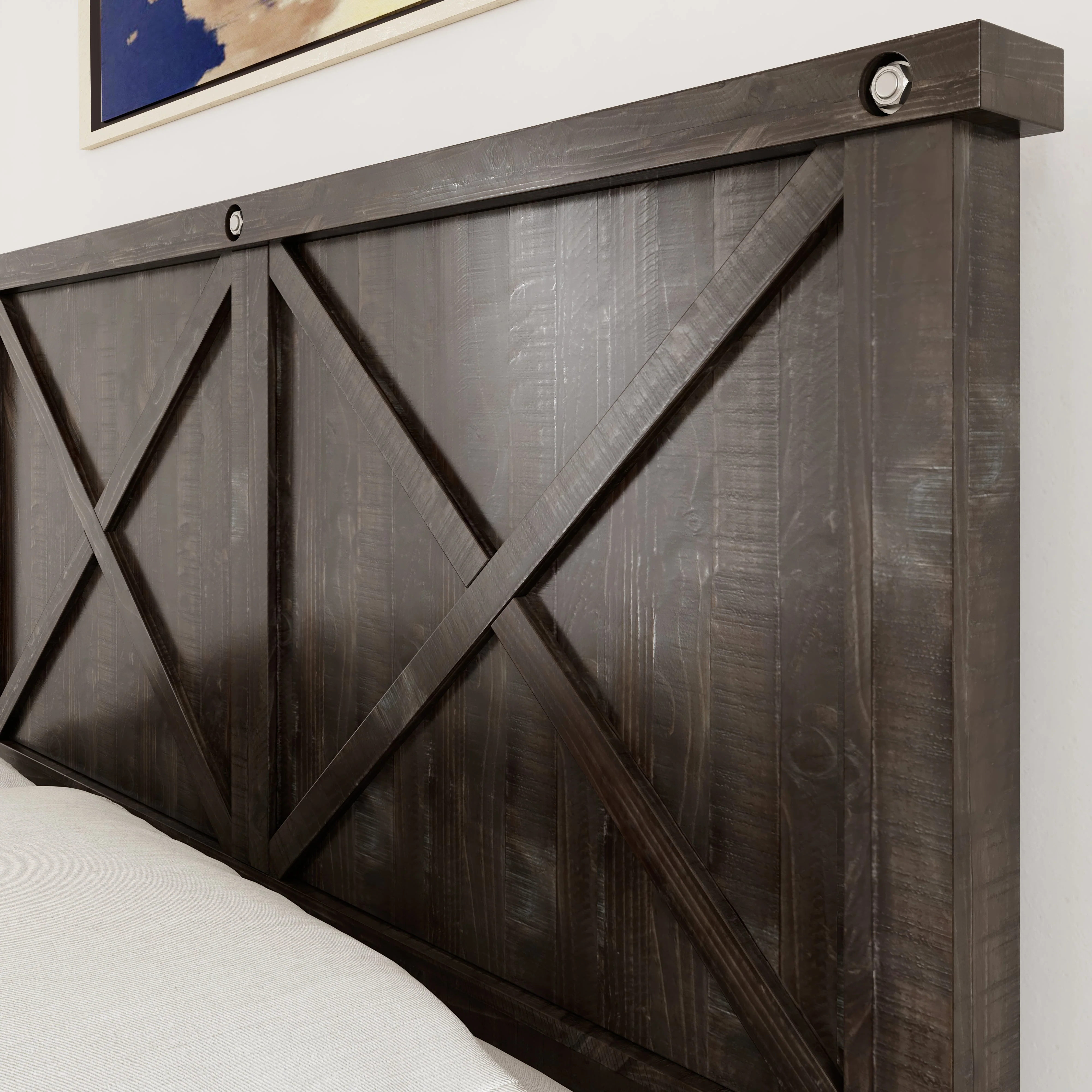 Yosemite Solid Wood Footboard California King Storage Bed in Cafe - Image 3