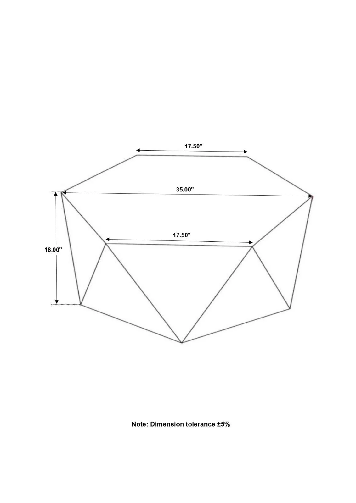Zalika Natural Hexagonal Coffee Table - Image 5