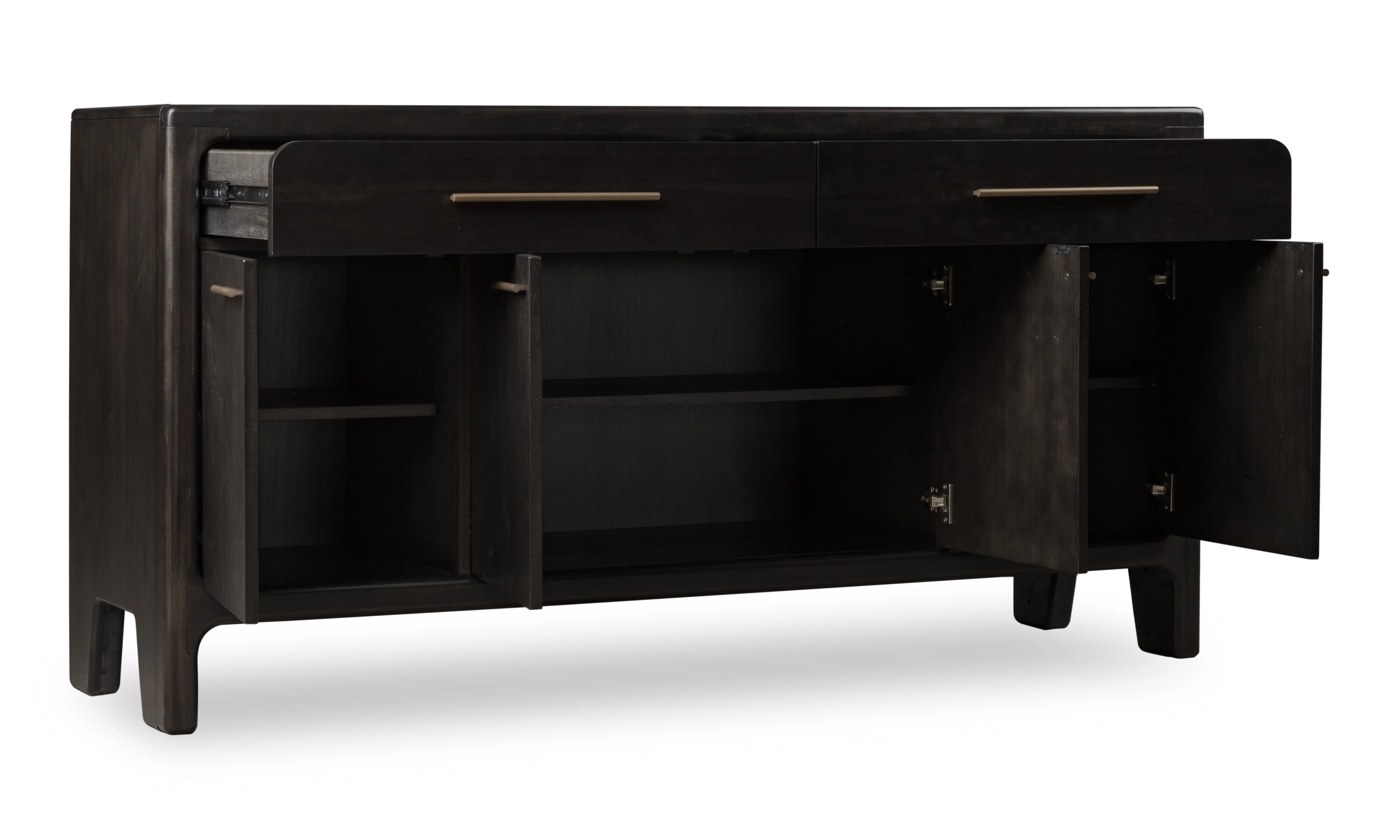 Zamba Four Door Two Drawer Acacia Wood Sideboard in Jaguar - Image 3