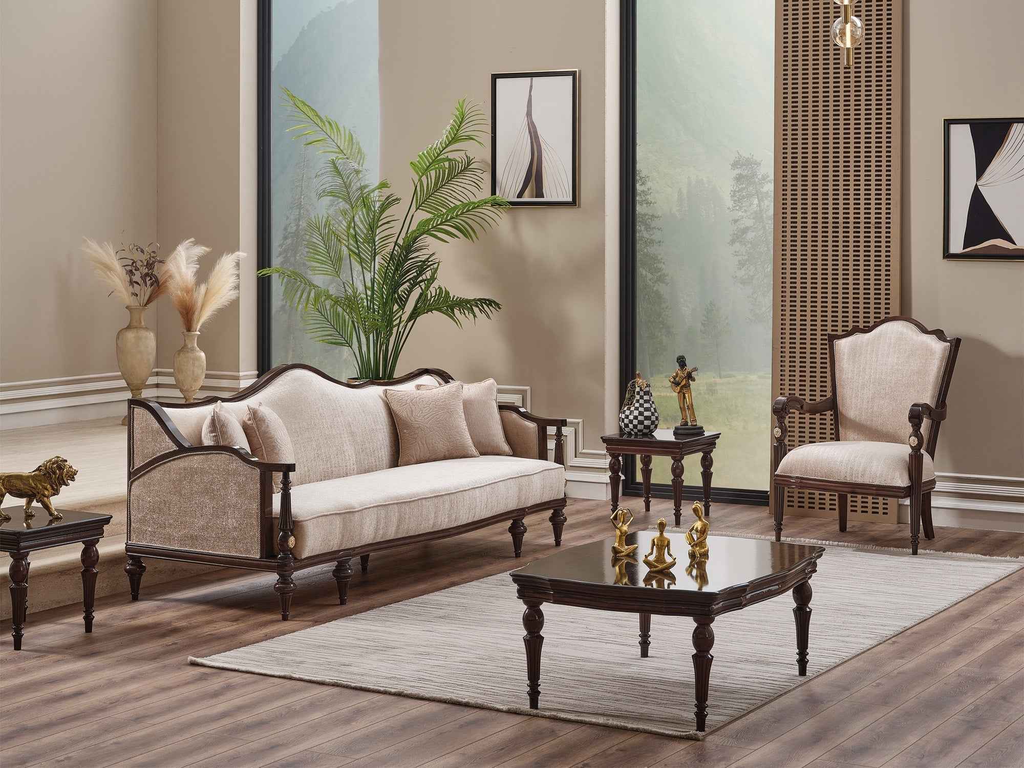 Zumrut Lux Chair Beige - Image 3