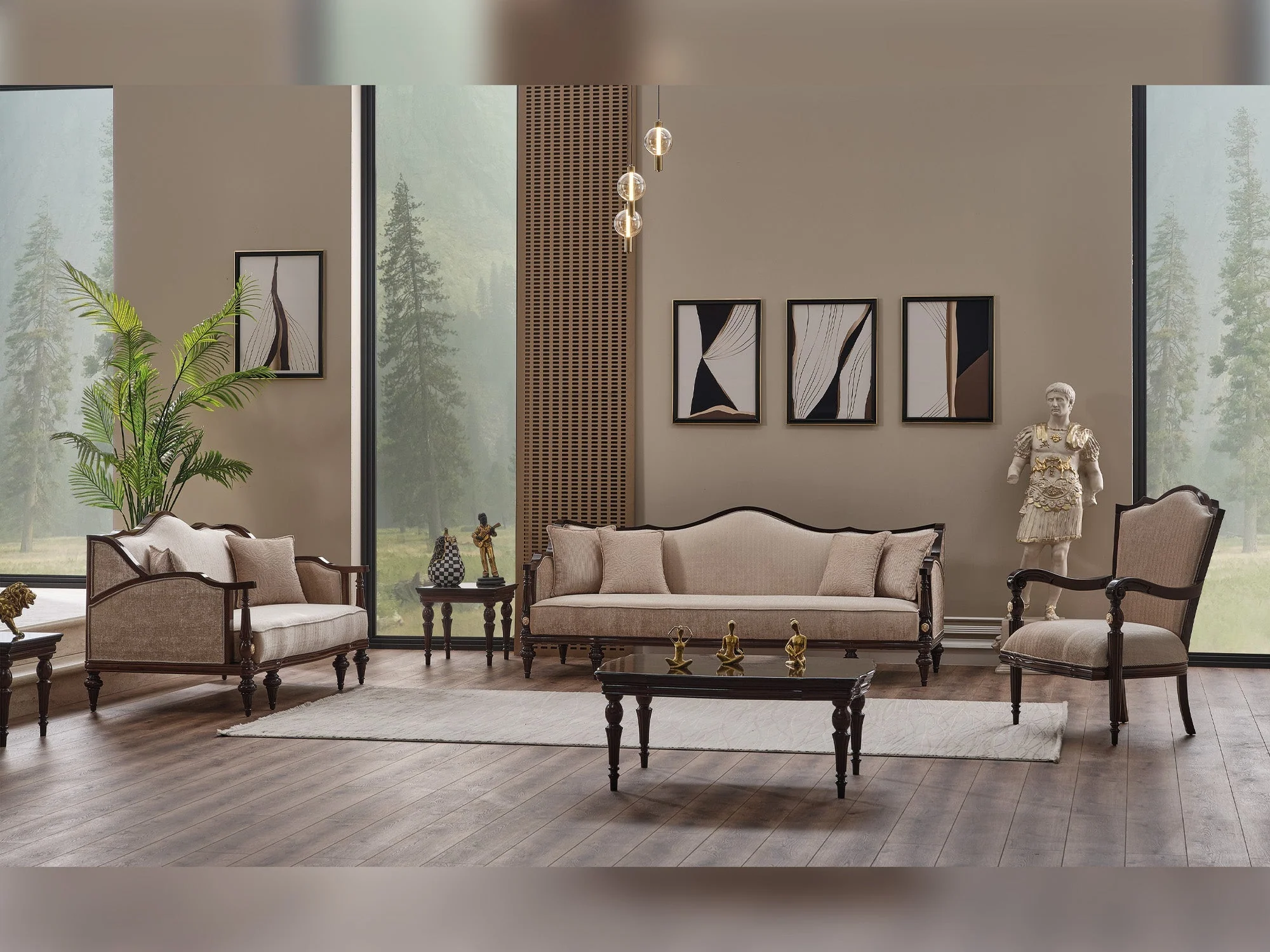 Zumrut Lux Chair Beige - Image 4