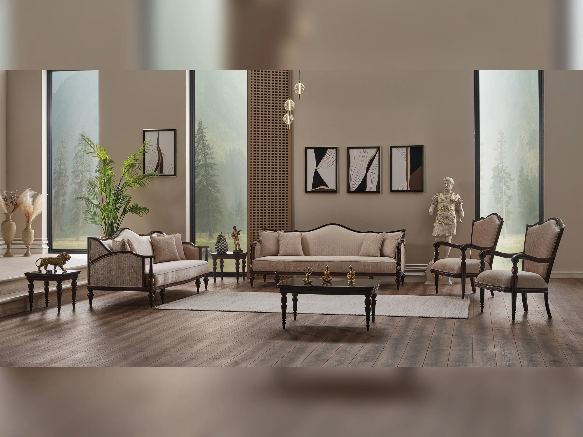 Zumrut Lux Chair Beige - Image 5